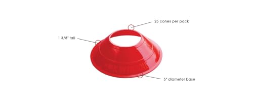 Kwik Goal Mini Disc Cones, Pack of 25 - color: Hi Vis Green