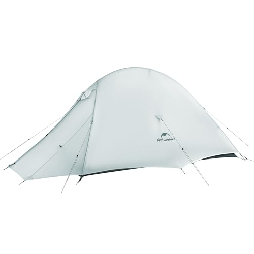 Naturehike Cloud Up 1 Person Tent, Lightweight Backpacking Tents for One Man, Waterproof Ultralight One Person Tent for Camping Hiking Backpacking - color: Light Gray