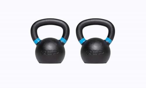 REP Fitness Kettlebell Set and Singles, 4kg to 24kg, 9lb to 53lb Weight Range, Cast Iron, Strength Exercise Training, Home Gym, Power Workout Equipment, Free Weights, Dumbbell Alternative - style: (2) 8-24 kg set
