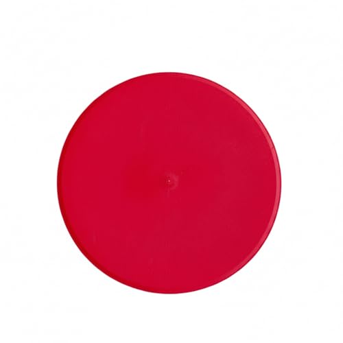 Flat TPE Training Disc for Soccer Field Marking, Low-Profile Agility Marker for Drills and Boundaries, 9.1 x 9.1 Inches, Red (1 Pack)