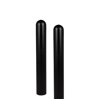 BollardGard 8" x 72" 2-Pack Round Top Bollard Cover- Innoplast (Black No Tape) - color: Black No Tape, size: 2-Pack