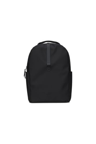 RAINS Clip Front Backpack Black- Waterproof Commuter Backpack with C-Clip Closure & Hidden Pocket, 16″ Laptop Sleeve, Urban Travel Daypack - color: Black