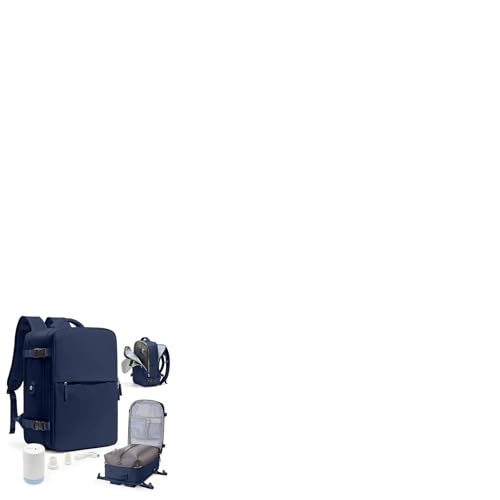 Vacuum Seal Travel Backpack with Air Pump,Compression Vacpack Waterproof Carry On Backpack for Travel Women Men with Vacuum System,Airlines Approved Daypack Laptop Space Saver Bags,DarkBlue - color: B9-darkblue(with Air Pump)