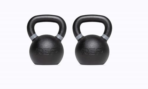 REP Fitness Kettlebell Set and Singles, 4kg to 24kg, 9lb to 53lb Weight Range, Cast Iron, Strength Exercise Training, Home Gym, Power Workout Equipment, Free Weights, Dumbbell Alternative - style: (2) 8-24 kg set