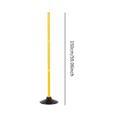 Soccer Training Marker Pole Set Football Sign Obstacle Cone Agility Rod PVC Rubber Base Suitable for Coaches Athletes Group Training Backyard - size: 1.5 m