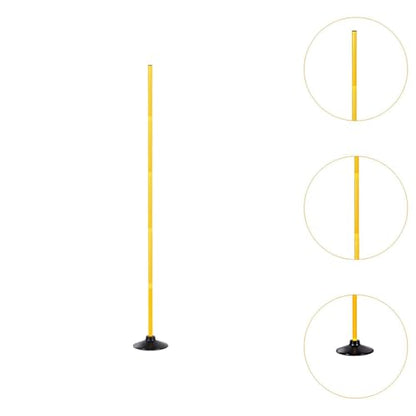 Soccer Training Marker Pole Set Football Sign Obstacle Cone Agility Rod PVC Rubber Base Suitable for Coaches Athletes Group Training Backyard - size: 2.5 m