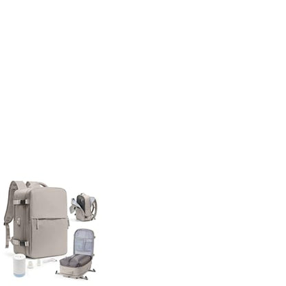 WONHOX Vacuum Seal Travel Backpack with Air Pump,Compression Vacpack Waterproof Carry On Backpack for Travel Women Men with Vacuum System,Airlines Approved Daypack Laptop Space Saver Bags,GreyBrown - color: B4-greybrown(with Air Pump)