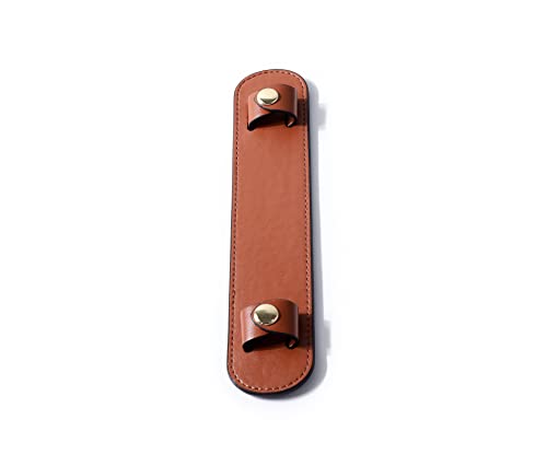 Leather Shoulder Strap Pad for Designer Trendy Bags - color: Caramel Colour