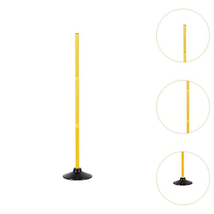 Soccer Training Marker Pole Set Football Sign Obstacle Cone Agility Rod PVC Rubber Base Suitable for Coaches Athletes Group Training Backyard - size: 1.5 m