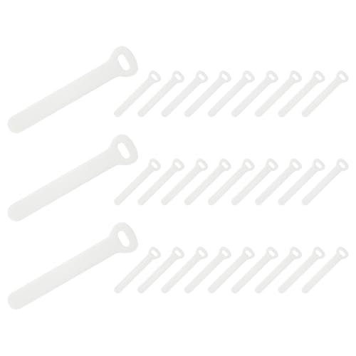 PATIKIL 30Pcs Leather Zipper Pull, 2.6" Replacement Zipper Puller Extender Backpack Luggage Sliders for Handbags Suitcases Bags Wallets Jackets Coats Pull Tabs, White - color: White
