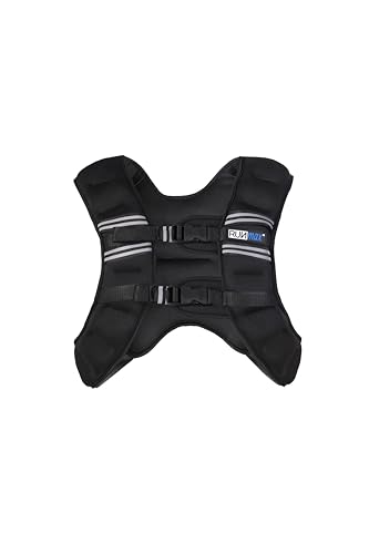 RUNmax 20LBS - 150LBS Adjustable Weighted Vest Wtih Shoulder Pads Option for Men and Women - size: 16lbs