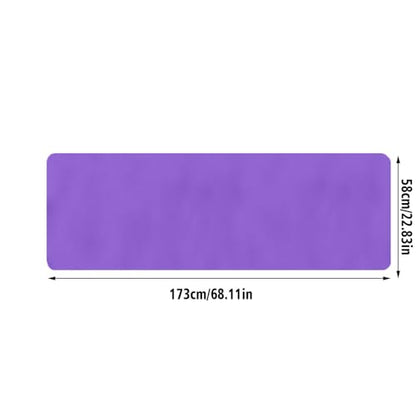 Black Yoga Mat, 1/4" High Density Extra Thick Anti-Tear Non-Slip Pilates Mat with Carrying Strap,Comfortable Pink Fitness Mat for Exercise,Fitness,Home Workout,Stretching,Pilates,Gym - color: Purple
