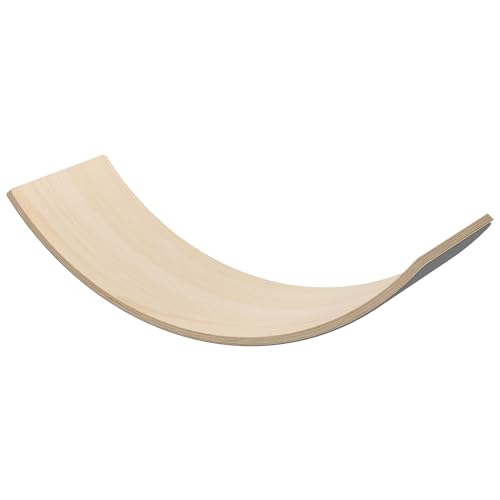 Gecheer 32 Inch Wooden Rocker Board for Kids and Adults – Balance Training, Sensory Integration, Seesaw & Yoga Prop – 300 lb Capacity