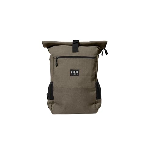 8000Kicks Everyday Hemp Backpack - Lightweight and Waterproof Backpack with Anti-theft pocket and Spacious Interior (Dark Green) - color: Dark Green