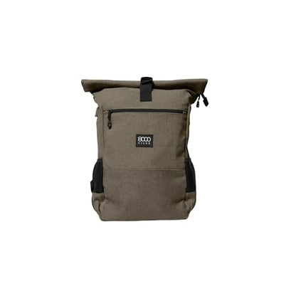 8000Kicks Everyday Hemp Backpack - Lightweight and Waterproof Backpack with Anti-theft pocket and Spacious Interior (Dark Green) - color: Dark Green