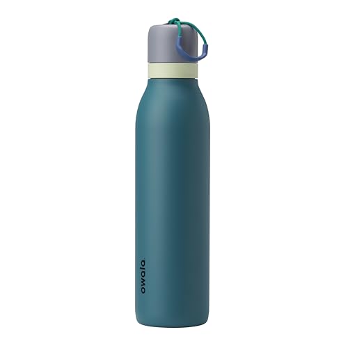 Owala FreeSip Twist Insulated Stainless Steel Water Bottle with Straw for Sports and Travel, BPA-Free, 24-oz, Denim - color: Denim, size: 24 Ounces