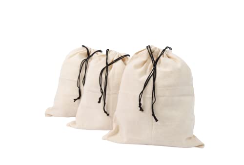 Organic Cotton Shoes Storage Bags - Convenient Shoe Bags for Travel & Storage - Dust Proof Sneaker Bags - Easy to Pack, Convenient to Carry & Foldable Shoes Drawstring Bags (3 Large: 23"x19") - size: 3 Large: 23"x19"