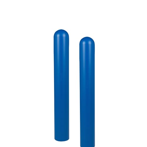 BollardGard 8" x 72" 2-Pack Round Top Bollard Cover- Innoplast (Blue No Tape) - color: Blue No Tape, size: 2-Pack