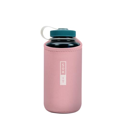 Sok It BotlSok Water Bottle Sleeve Insulated Neoprene Cover (Millennial Pink, Fits 32oz Nalgene) - color: Millennial Pink, size: Fits 32oz Nalgene