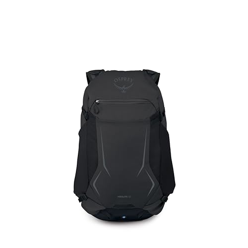 Osprey Hikelite 32L Durable Hiking Backpack - Travel Daypack with Rain Cover for Men and Women, Raven Black - color: Raven Black, style: 32l