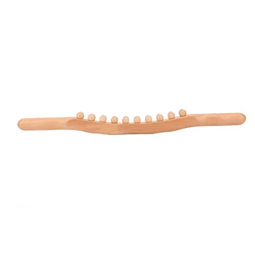 Yinhing Beech Roller Stick With Double Row 20 Beads Versatile Double Sided Roller Stick for Relaxation Tension Relief Ideal for Sports Recovery And Self Care