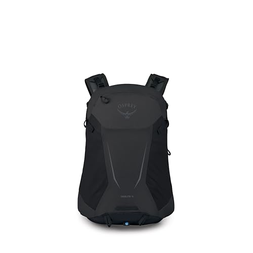 Osprey Hikelite 18L Durable Hiking Backpack - Travel Daypack with Rain Cover for Men and Women, Raven Black - color: Raven Black, style: 18l