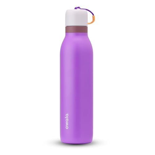 Owala FreeSip Twist Insulated Stainless Steel Water Bottle with Straw for Sports and Travel, BPA-Free, 24-oz, Purple/Purple (California Grapevine) - color: California Grapevine, size: 24 Ounces