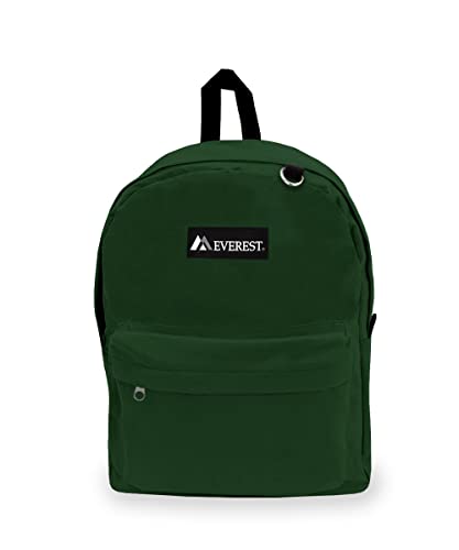 Everest Luggage Classic Backpack, Dark Green, Large - color: Dark Green, size: One Size