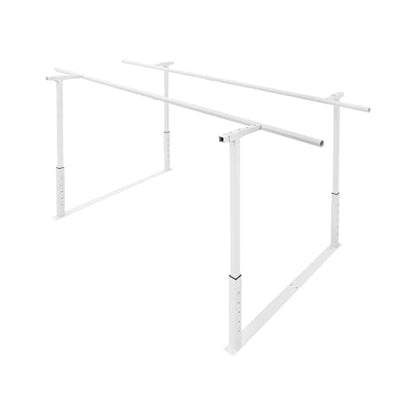 Physical Therapy Parallel Bars - 7FT/213cm Walking Assist Bars with Adjustable Height and Width, Home Gym Parallel Bars Workout Dip Stnads for Strength Training Fitness - color: White