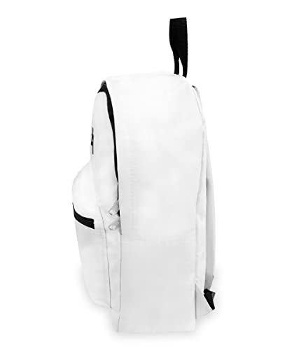 Everest Luggage Basic Backpack, White, Medium - color: White