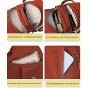 Waterproof 2-Way Commuter Bag, Convertible Tote Backpack, Anti-Theft Work Bag for Women, 30x21x14cm (Purple) - color: Purple