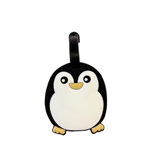 Cute Penguin Silicone Luggage Tag Cartoon Travel ID Tag Suitcase Baggage Personalized Labels for Easy Identification - color: Penguin