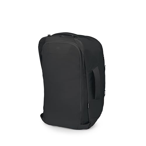 Osprey Farpoint 55L Men's Travel Backpack - Carry On Bag with Personal Item Sized Detachable Daypack, Black, Extended Fit - color: Black, style: 55l - Extended Fit