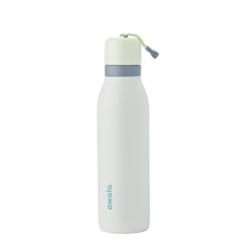 Owala FreeSip Twist Insulated Stainless Steel Water Bottle with Straw for Sports and Travel, BPA-Free, 18-oz, Mint/White (Iced Breeze) - color: Iced Breeze, size: 18 Ounces