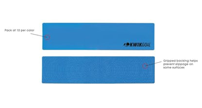 Kwik Goal Flat Rectangle Markers, Pack of 10, Blue