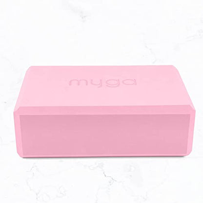 MYGA Yoga Block,Lightweight EVA Foam Yoga Brick,High Density Non-Slip Block for Yoga Poses, Pilates, Balance and Flexibility - color: Dusty Pink