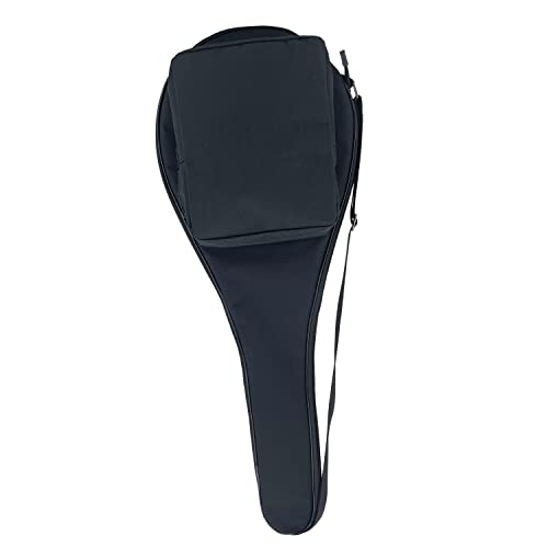 Tennis Bag Lightweight and Padded Tennis Rackets Cover with Adjustable Shoulder Strap - color: Black-Pocket, size: 31"x11.4"