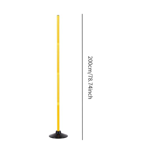 Soccer Training Marker Pole Set Football Sign Obstacle Cone Agility Rod PVC Rubber Base Suitable for Coaches Athletes Group Training Backyard - size: 2 m