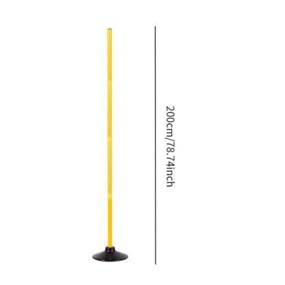 Soccer Training Marker Pole Set Football Sign Obstacle Cone Agility Rod PVC Rubber Base Suitable for Coaches Athletes Group Training Backyard - size: 2 m