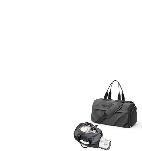 Gym Duffle Bag with Shoe Compartment for Women Men Sports Workout Carry on Weekend Overnight Bag, Grey - color: A8-grey -Large
