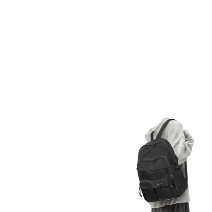 Aesthetic Black School Backpack for Women Men College Backpack With Lots Of Pockets Waterproof Travel Casual Daypack Cute Bookbag For Teens Girls Boys High School Bag - color: B1-black