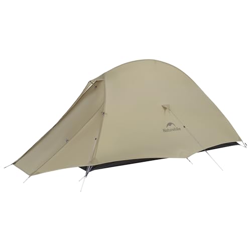 Naturehike Cloud Up 1 Person Tent, Lightweight Backpacking Tents for One Man, Waterproof Ultralight One Person Tent for Camping Hiking Backpacking - color: Sand