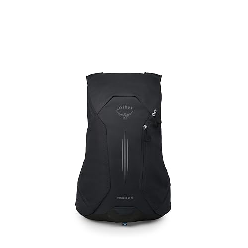 Osprey Hikelite LT 16L Hiking Backpack - Lightweight Travel Daypack with Rain Cover for Men and Women, Black - color: Black, style: 16l