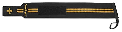 Harbinger Red Line 18-Inch Weightlifting Wrist Wraps for Men and Women (Pair) - color: Gold