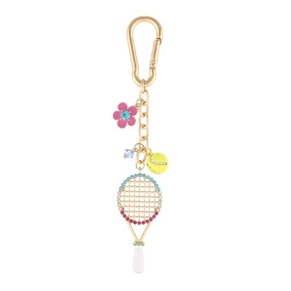 Madison Tyler Western Cowboy Boots Cherry Bow Bubble Tea Strawberry Cute Keychain | Bag Charms for Handbags Purse Charms - color: Tennis