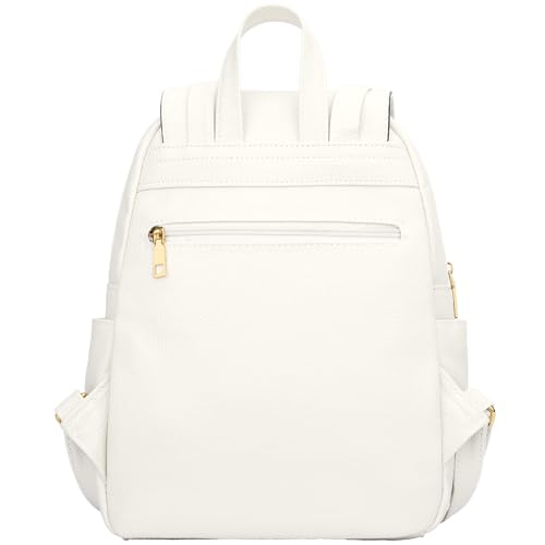 KKXIU Trendy Leather Backpack Purse for Women and Ladies Shoulder Travel Daypacks Bags (A-White) - color: A-white, style: Backpack