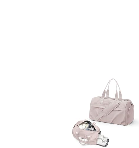 Gym Bag for Women Duffle Bag with Shoe Compartment Yoga Mat Bag Sports Workout Bag Weekend Overnight Bag, Light Pink - color: A23- Light Pink