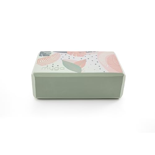 MYGA Yoga Block,Lightweight EVA Foam Yoga Brick,High Density Non-Slip Block for Yoga Poses, Pilates, Balance and Flexibility - color: Palm
