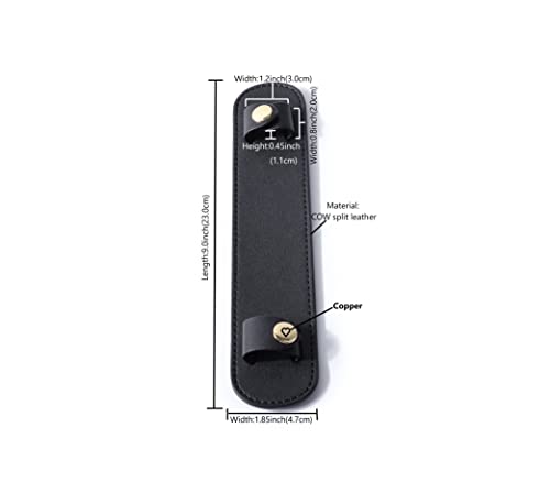 Leather Shoulder Strap Pad for Designer Trendy Bags - color: Black