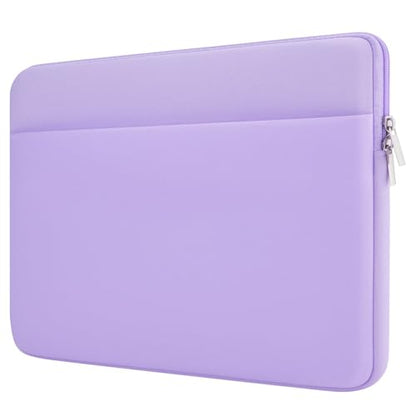 Laptop Sleeve Bag Compatible with 15 to 16 inches MacBook HP Dell Asus Acer Protective Case with Front Pocket Padded Computer Pouch Cover Protective for 15” to 16” Laptop, Purple - color: Pale Purple, size: 15/16 inches